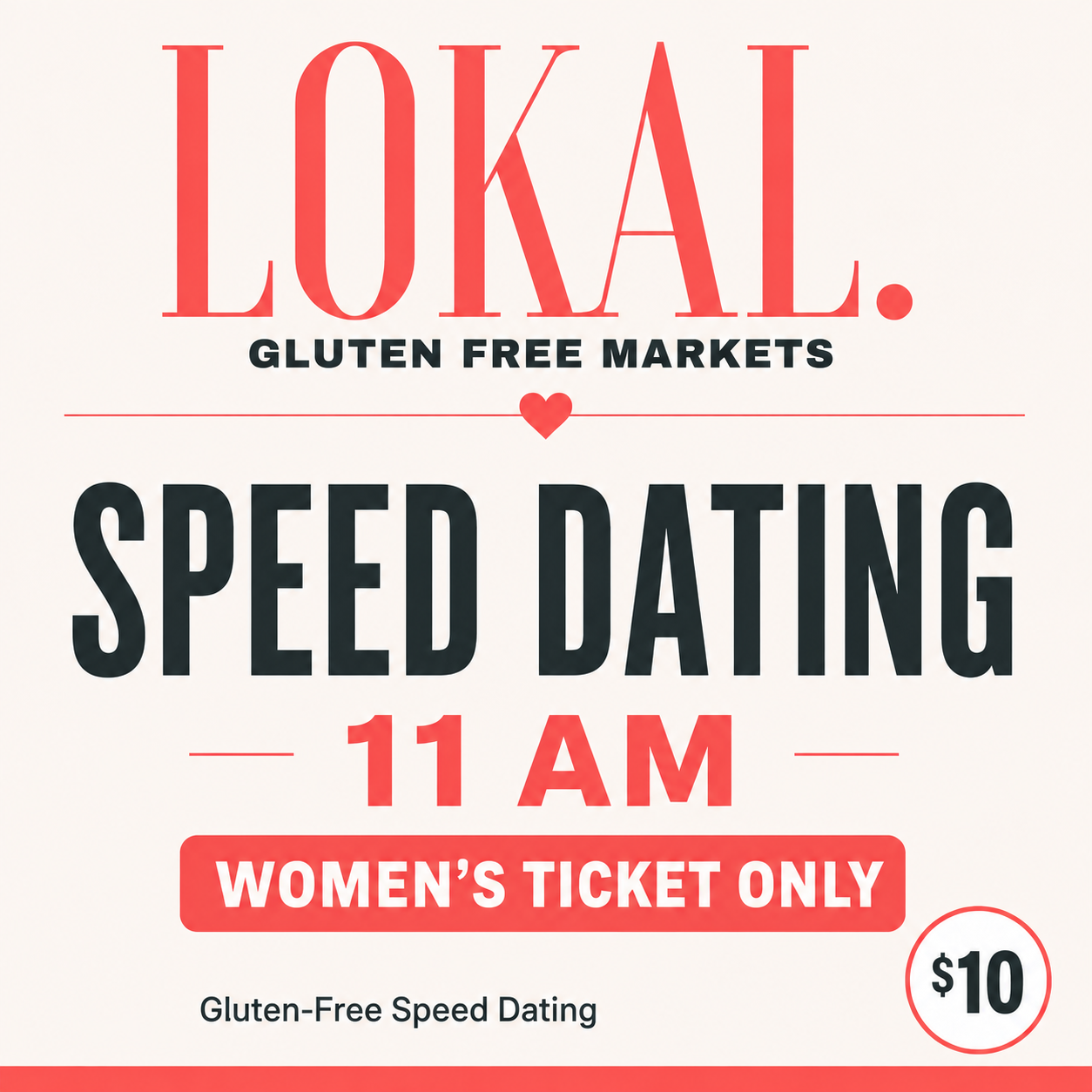 Women's Ticket - Lokal Gluten-Free Speed Dating