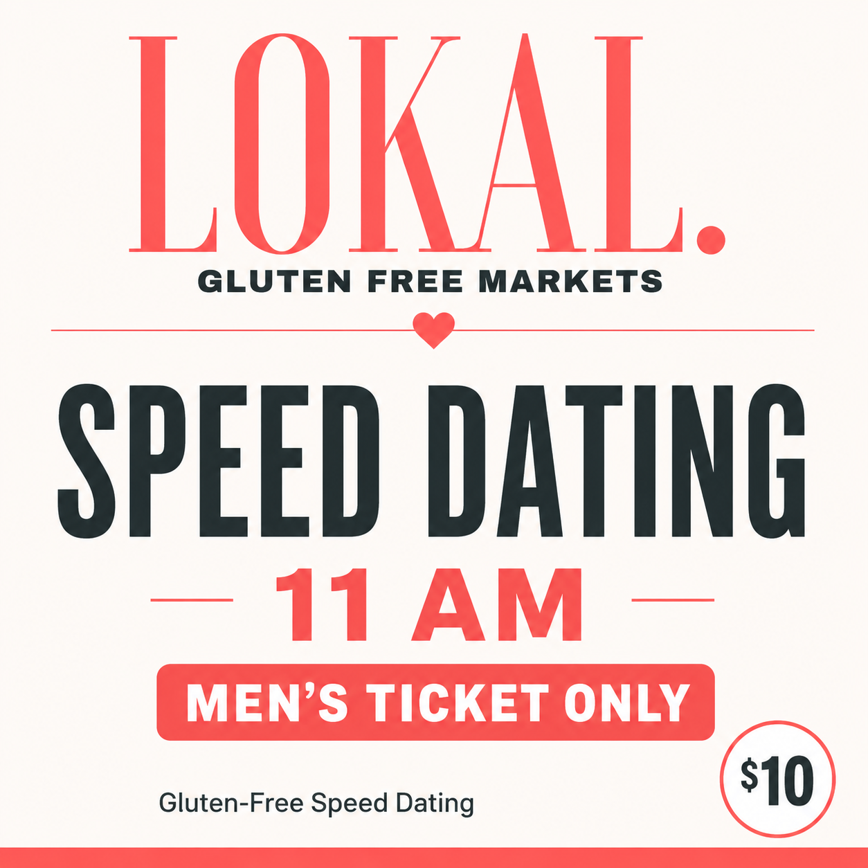 Men's Ticket - Lokal Gluten-Free Speed Dating